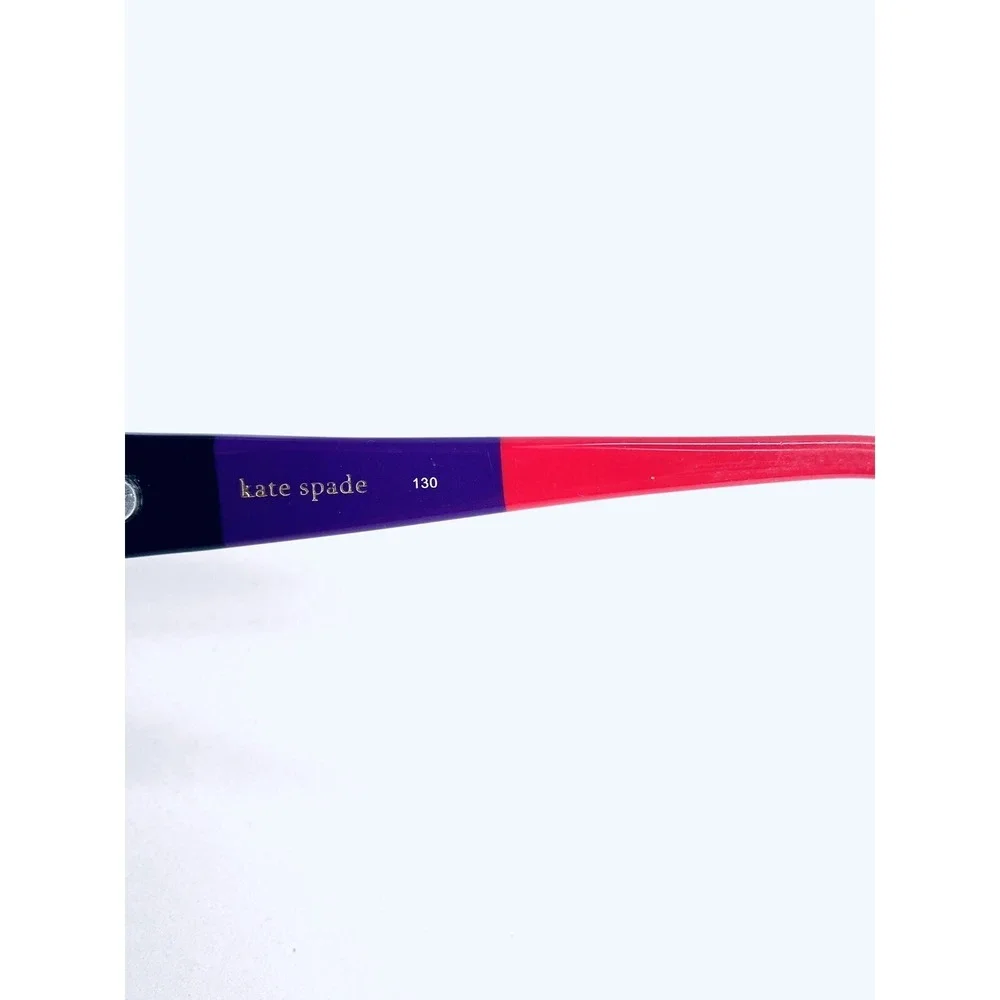 Kate Spade NY Black Purple Red Rectangular Wrap Eyeglasses Paxton 53 16 130